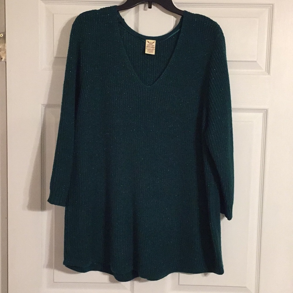 Dark Green 3/4 sleeve sweater